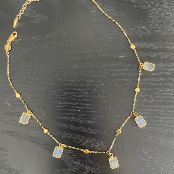 NEW Missoma Gold + Moonstone Charm Choker Necklace - Picture 5 of 13